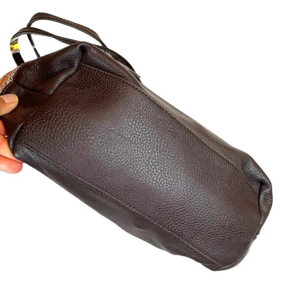 The Sak Landis Tote Handbag Genuine Leather in Caramel Brown - Picture 9 of 14